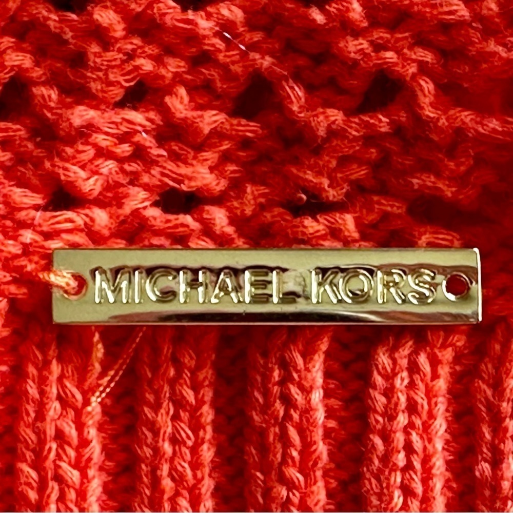 MICHAEL Michael Kors Women's Orange Knit Pullover Medium​​​​​​​ - Picture 5 of 6